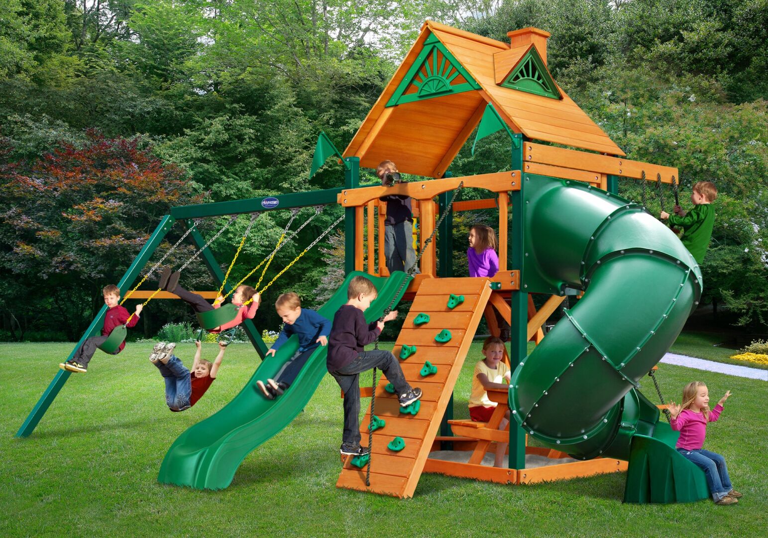 Horizon W/ Tube Slide Swing Set – Playnation Orlando