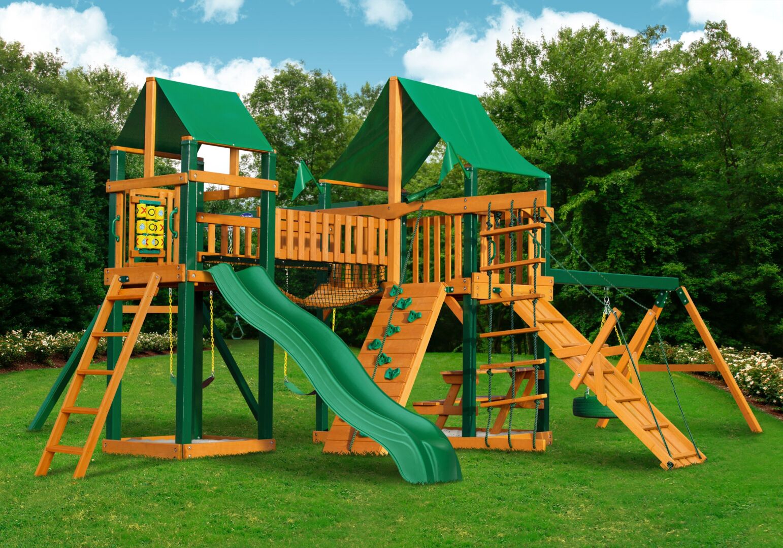 Horizon W Clatter Bridge Tower Tire Swing Swing Set