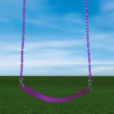 A Deluxe Swing Belt hanging on a grassy field.