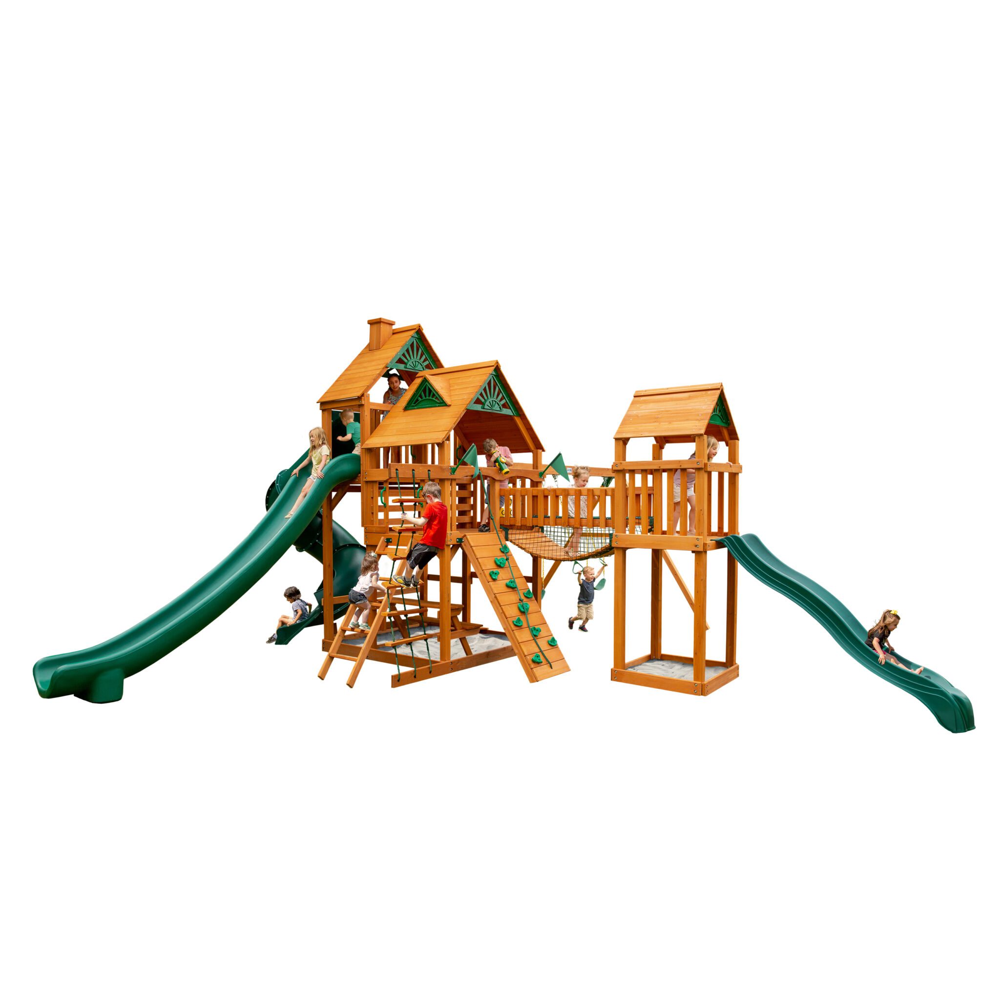 Chateau w/ Clatter Bridge & Tower, Tire Swing, Swing Set Playnation