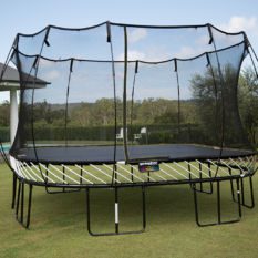 Trampoline with safety net