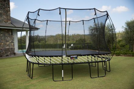 Trampoline with safety net