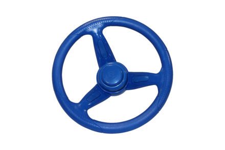 Blue steering wheel