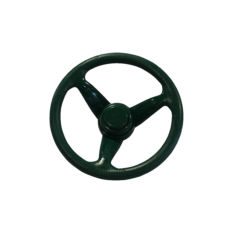 A STEERING WHEEL on a white background.