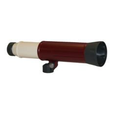A red and white TELESCOPE on a white background.