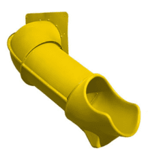 A yellow plastic SIDEWINDER SLIDE 5′ with a hole in it.