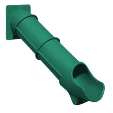 A green plastic TUNNEL EXPRESS SLIDE 5′ with a handle on it.