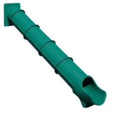 Long green tube slide