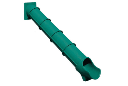 Long green tube slide
