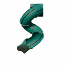 Green spiral tube slide
