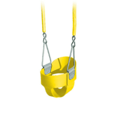 A RUBBER INFANT SWING on a white background.