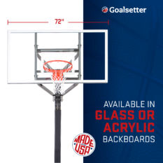 The MVP is a basketball hoop with a glass or acrylic backboard.