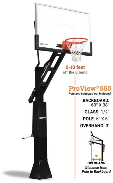 PROview® 660 IN-GROUND BASKETBALL HOOP WITH 60 INCH BACKBOARD