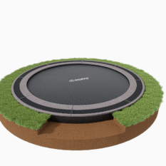 14ft Round North Trampoline Inground - Grey Padding