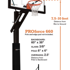 PROforce 660 - 60 Inch In-Ground Basketball Hoop