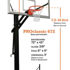 PROclassic® 672 Adjustable Basketball Hoop​