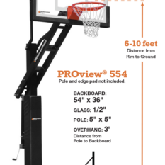 PROview 554 - Adjustable In-Ground Basketball Hoop