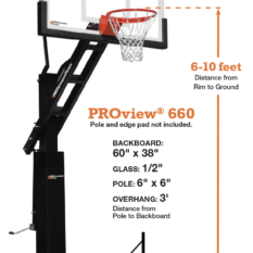 PROview 660 In Ground 60 Inch Basketball Hoop