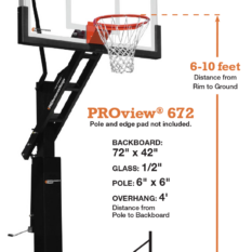 PROview 672 In Ground Adjustable Basketball Hoop