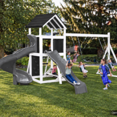 VinylNation The Orlando Deluxe Swing Set Black & White