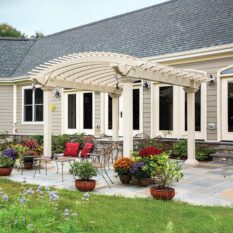 10' x 12' Arcadian Almond Vinyl Pergola