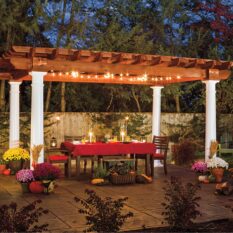10' x 14' Artisan Cedar Pergola w/ Canyon Brown Stain
