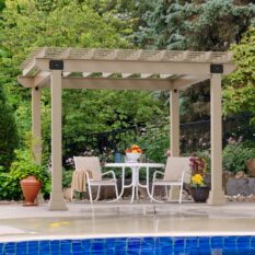 12' x 12' Hollander Almond Vinyl Pergola