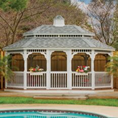 12' x 18' Oval Vinyl Gazebo