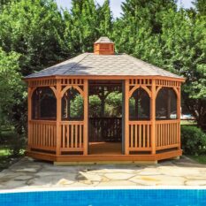12' x 16' Oval Wood Gazebo