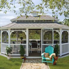 12' x 20' Vinyl Oval Gazebo
