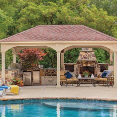 12' x 20' Traditional Almond Vinyl Pavilion