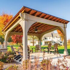 12' x 14' Santa Fe Almond Vinyl Pavilion