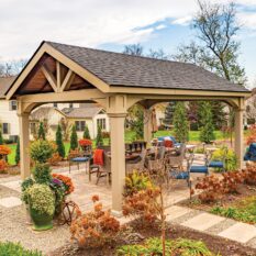 14' x 18' A-Frame Almond Vinyl Pavilion