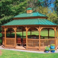 14' x 20' Oval Wood Gazebo