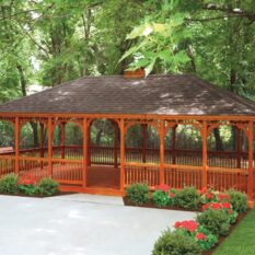 16' x 28' Rectangle Wood Gazebo