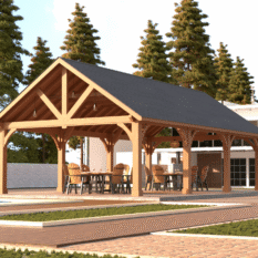20' x 36' Alpine Cedar Pavilion