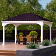 12' x 16' Traditional Vinyl Pavilion w/ 6" Higher Posts