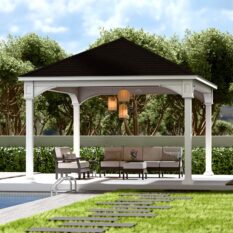 14' x 18' Traditional Vinyl Pavilion w/ 6" Higher Posts