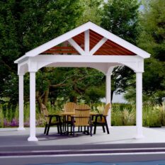 12' x 14' A-Frame Vinyl Pavilion w/ 6" Higher Posts