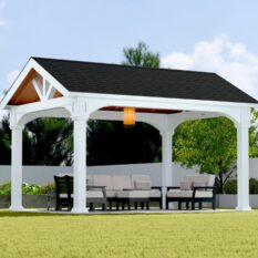 12' x 16' A-Frame Vinyl Pavilion w/ 8" x 8" Posts