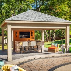 16' x 16' Bellavue Hip-Roof Azek Pavilion