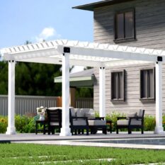 10' x 14' Hollander Vinyl Pergola w/ 6" Higher Posts