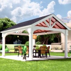 14' x 18' A-Frame Vinyl Pavilion w/ 8" x 8" Posts
