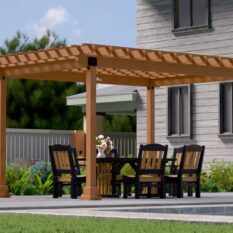 10' x 14' Hollander Wood Pergola w/ 6" Higher Posts