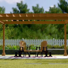 12' x 16' Hollander Wood Pergola w/ 6" Higher Posts