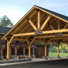 36' x 86' Palatian Wood Pavilion